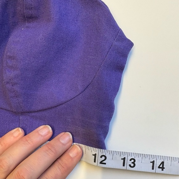 FARM Rio Purple corset style summer Crop Top Linen blend women's size Small - Picture 7 of 8